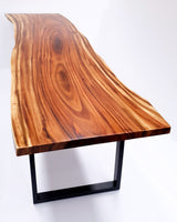 LAD037- Warm Brown Live Edge Family Dining Table.