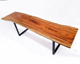 LAD037- Warm Brown Live Edge Family Dining Table.