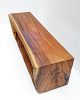 Handmade Solid Monkeypod Wood TV Unit | Entertainment Console with an Open Concept.