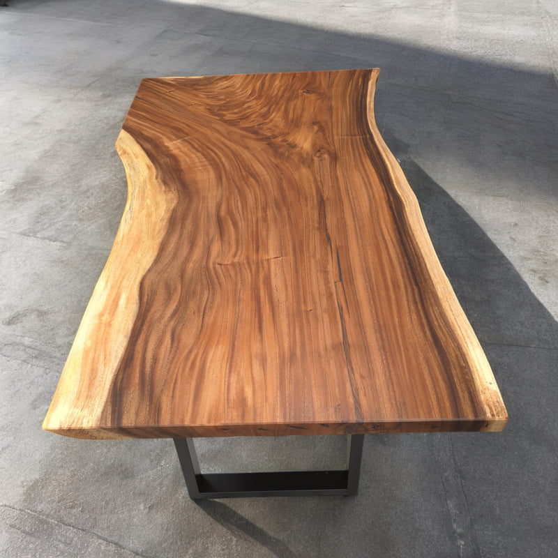 Live Edge Solid Wood Table with Unique Grain Patterns