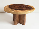 Round Monkeypod Coffee Table – Natural Solid Wood
