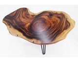 COF044- Live Edge Acacia Dark Brown Wood Coffee Table.