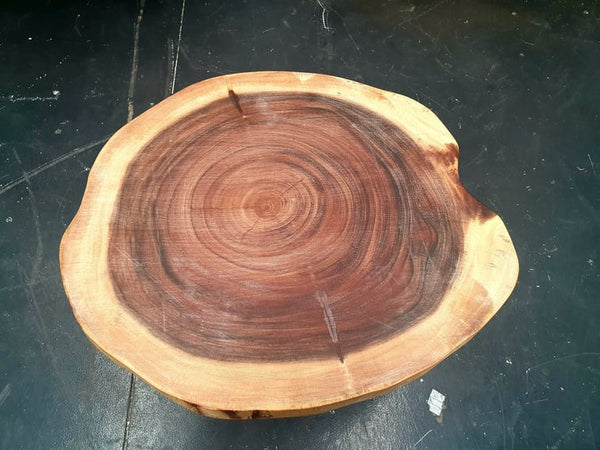 COF070 - Unfinished Round Live Edge Acacia Wood Table.