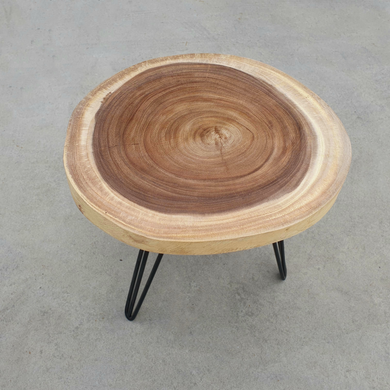 COF059- Light Brown Round Coffee Table.