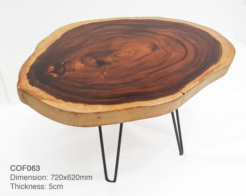 COF095 - Dark Monkeypod Wood Coffee Table.