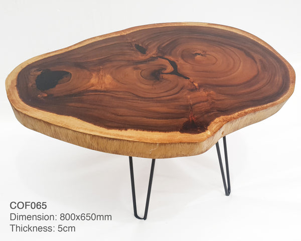 COF097 - Large Dark Raintree Timber Coffee Table.