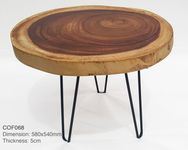 COF100 - Rich and Dark Round Coffee Table.