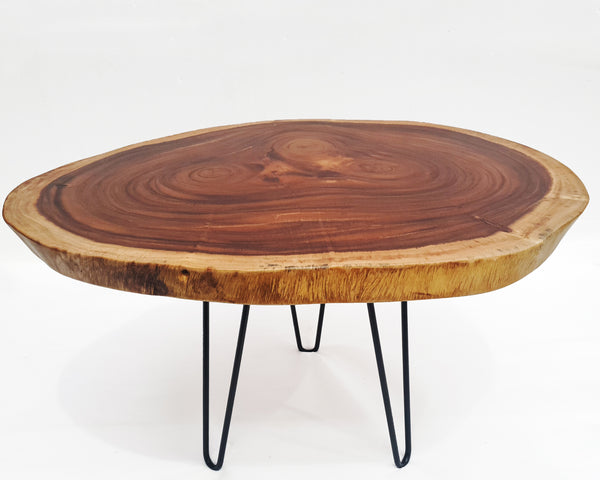 COF105 - Large Dark Brown Solid Wood Coffee Table.