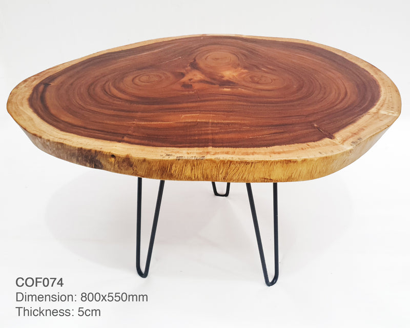 COF105 - Large Dark Brown Solid Wood Coffee Table.