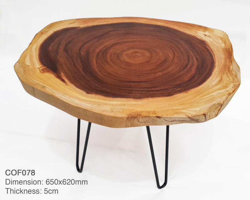 COF107 - Pure Wood Live Edge Acacia Coffee Table.
