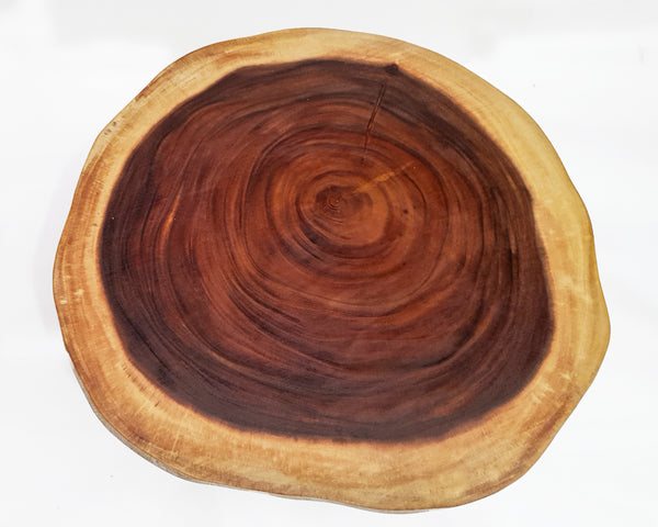 COF108 - Medium Dark Brown Monkeypod Wood Side Table.