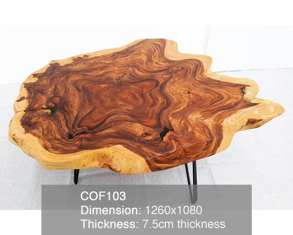 COF080 - Live Edge Starstruck Timber Coffee Table | Handmade Centre Piece.