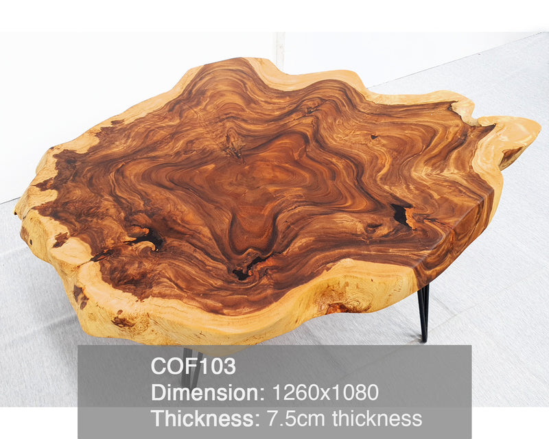 COF080 - Live Edge Starstruck Timber Coffee Table | Handmade Centre Piece.
