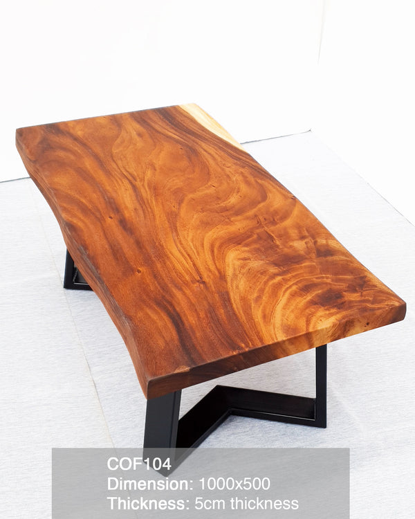 COF081 - Rectangular Wood Ripple Coffee Table.