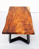 COF081 - Rectangular Wood Ripple Coffee Table.