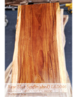 LAD046 - Straight Edge Monkeypod Wood Table.