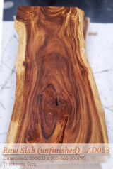 LAD053 - Natural Dark Wood Timber Table.