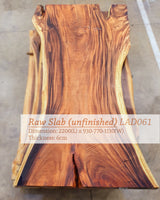 LAD061 - Vivid Dark Solid Wood Timber Table.