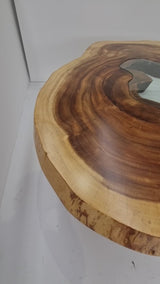 RTG002- Live Edge Conference Table with Glass Inlay