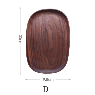 Whole Wood lovesickness Wood Irregular Oval Solid Wood Pan Plate Fruit Dishes Saucer Tea Tray Dessert Dinner Plate Tableware Set.