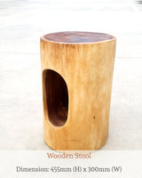 Traditional Solid Timber Wooden Stool.