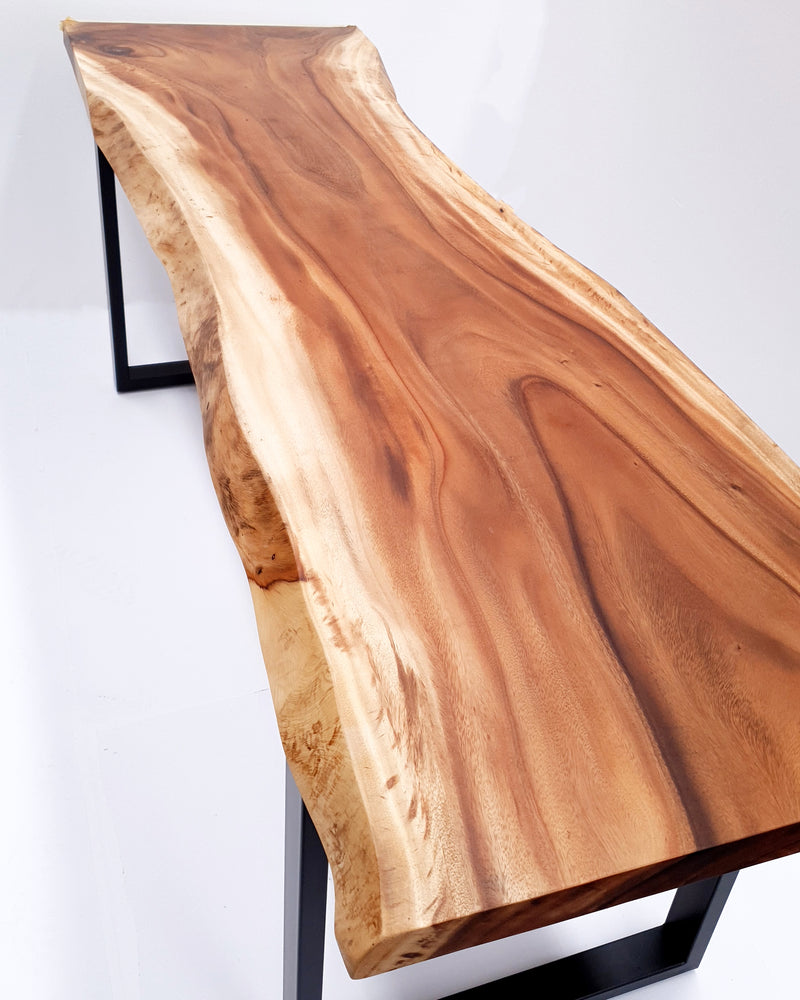 LAD034- Live Edge Light Brown Dining Table.