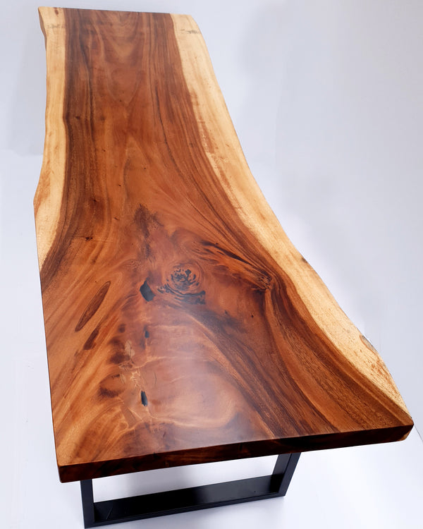 LAD036- Dark Brown Live Edge Long Conference Table.