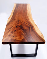 LAD036- Dark Brown Live Edge Long Conference Table.