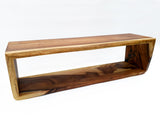 Handmade Solid Monkeypod Wood TV Unit | Entertainment Console with an Open Concept.